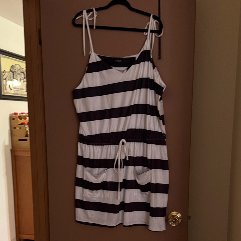 Chicme Black and White Striped Dress